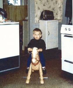 Little Dave on a Toy Horse