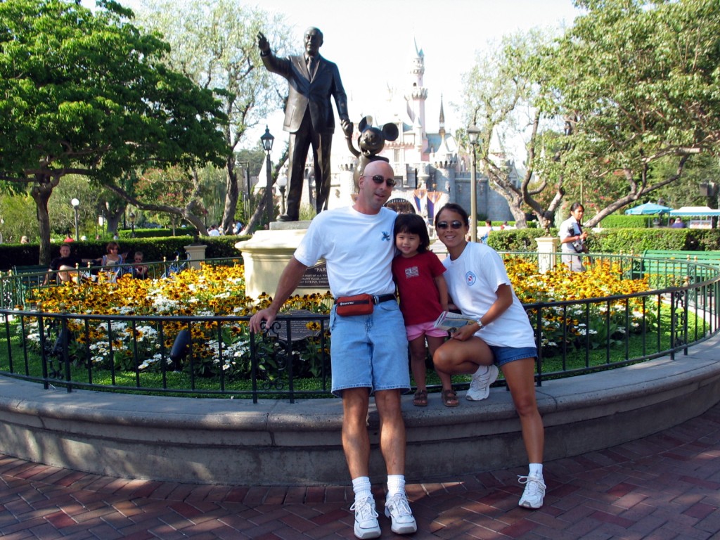 The three of us at Disneyland in 2003